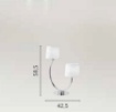 Immagine di Lampada Tavolo 2 Luci Cromo Con Paralumi Bianchi Astoria Fan Europe