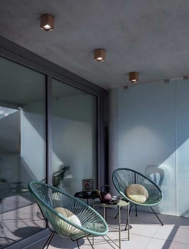 Immagine di Faretto Per Soffitto Esterno IP54 Brick Corten 1xGU10 Perenz