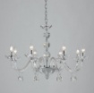 Immagine di Lampadario Cristallo Otto Luci Cromo Stile Classico Riflesso Fan Europe