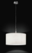 Immagine di Sospensione Round Hotel Con Paralume In Tessuto Bianco 50 cm Perenz