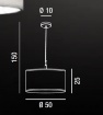 Immagine di Sospensione Round Hotel Con Paralume In Tessuto Bianco 50 cm Perenz