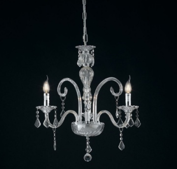 Immagine di Lampadario 3 Luci Stile Classico Vetro Con Pendagli k9 Cristallo Fan Europe