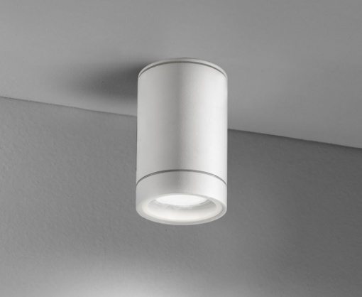 Immagine di Plafone Faretto Cilindro Bianco Esterni IP44 Pendo Perenz