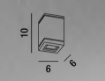 Immagine di Faretto Squadrato Da Soffitto Esterno IP44 Pendo Grafite Perenz