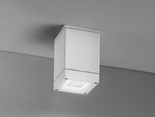 Immagine di Faretto GU10 Da Soffitto Squadrato Per Esterni IP44 Pendo Bianco Perenz