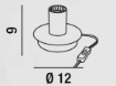 Immagine di Lumetto Metallo Nero Portalampada E27 Perenz Up and Down