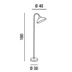 Immagine di Lampada da Terra Bianca Orientabile 180 cm Swan Perenz
