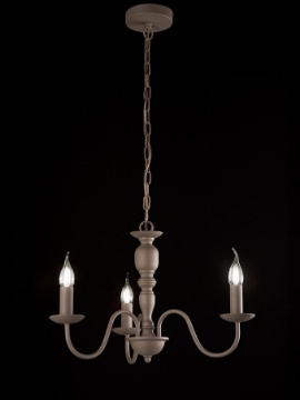 Immagine di Lampadario Classico Tortora 3 Luci E14 Ducale Perenz 6264 TO