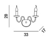 Immagine di Applique Ducale 2 Luci Classica in Metallo Tortora Opaco Perenz 6266 TO