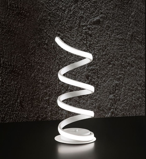 Immagine di Lumetto Da Comodino Ricciolo Bianco Led 23w 3000k o 4000k Perenz 6393 B
