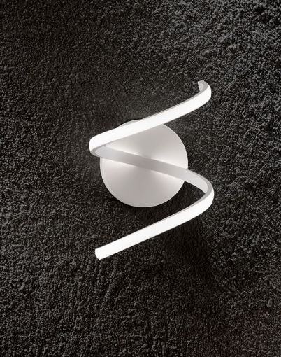 Immagine di Applique Nest Curva Bianca Led 18w CCT Per Camera Da Letto Perenz