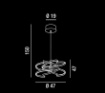 Immagine di Lampadario Design Ricciolo Bianco Led 70w 3000k 4000k Perenz 6396 B