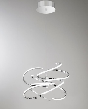 Immagine di Sospensione Design Vortice Cromo Ø60 Led 100w 4000k Perenz 6397 CL