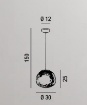 Immagine di Lampada A Sospensione Skin Vetro Trasparente Martellato 30 cm Perenz 6466 TR