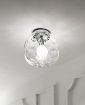 Immagine di Plafoniera Vetro Martellato Trasparente 30 cm Perenz 6467 TR
