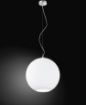 Immagine di Sospensione Sfera Boccia Aperta Vetro Bianco 40cm Ufo Perenz 6477