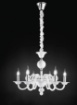 Immagine di Lampadario Classico 6Luci Vetro Bianco Lucido Per Salotto Perenz 6496 B