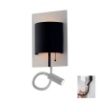 Immagine di Applique Led Con Luce Da Lettura Pop Bianco/Nero Fan Europe