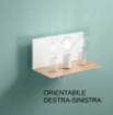 Immagine di Applique Con Mensola Effetto Legno e USB Flash Bianco Fan Europe