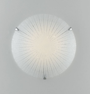 Immagine di Plafoniera Led Rotonda Vetro Diamantato Chantal 30 cm Fan Europe