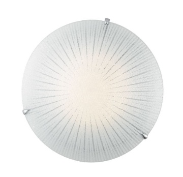Immagine di Plafoniera Led Rotonda Vetro Diamantato Chantal 40 cm Fan Europe