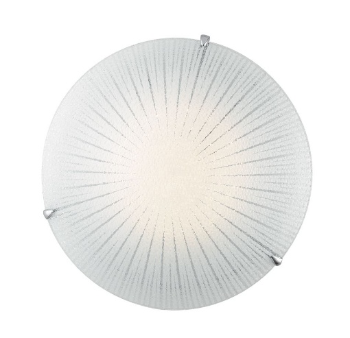 Immagine di Plafoniera Led Rotonda Vetro Diamantato Chantal 40 cm Fan Europe