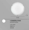 Immagine di Plafoniera Led Rotonda Vetro Diamantato Chantal 40 cm Fan Europe