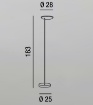 Immagine di Piantana Moderna Bianca 183 cm Led Orientabile Dimmer Ophelia Perenz