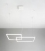 Immagine di Lampadario Per Ufficio Moderno Riquadri Led CCT Dimmerabile Cross Bianco Perenz