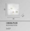 Immagine di Plafoniera Moderna Vetro Bianco Grigio Tortora 30x30 Musa Fan Europe