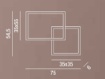 Immagine di Plafoniera Squadrata Led 45w Dimmerabile Cross Nera Perenz