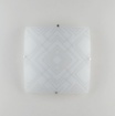 Immagine di Plafoniera Quadrata Vetro Bianco Rombi Vector 30x30 Fan Europe