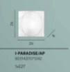 Immagine di Applique Moderna Vetro Satinato Inciso Bianco Paradise Fan Europe