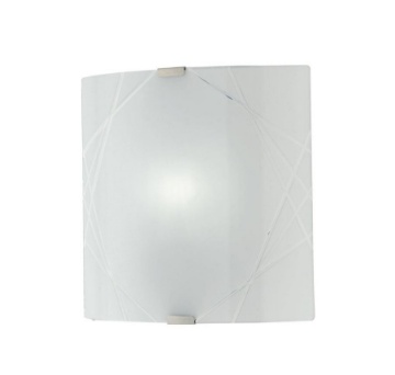 Immagine di Applique Moderna Vetro Satinato Inciso Bianco Paradise Fan Europe