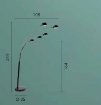 Immagine di Piantana Arco 5 Luci Orientabili Metallo Bianco Eracle PT Fan Europe