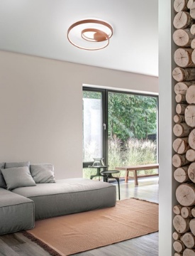 Immagine di Plafoniera Vortice Led 55w CCT Dimmerabile Ritmo Cannella Perenz