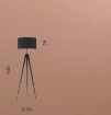 Immagine di Piantana Bianca Tre Piedi Design Moderno Con Paralume Rotondo Ibis Fan Europe