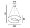 Immagine di Lampadario Ritmo Bianco 80cm Led 70w Dimmerabile Per Soggiorno Perenz