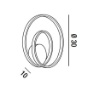 Immagine di Applique Curva Led 28w CCT Rosso Cannella Ritmo Perenz