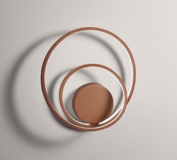 Immagine di Applique Curva Led 28w CCT Rosso Cannella Ritmo Perenz