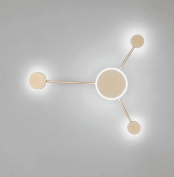 Immagine di Lampada Parete Soffitto Molecole Oro Led CCT 12w Luce Selezionabile