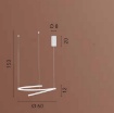 Immagine di Lampadario Nero Moderno Serpente Led CCT Luce Selezionabile