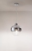 Immagine di Lampadario Boccia Vetro Fumé Specchiato 36,5 cm Bowl Perenz 6666 SP