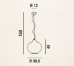 Immagine di Lampadario Boccia Vetro Fumé Specchiato 36,5 cm Bowl Perenz 6666 SP