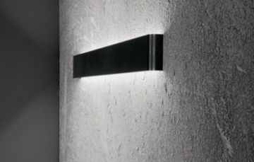 Immagine di Applique Nera Rettangolo L83 cm Doppio Led Sopra e Sotto Way Perenz 6712 N LC 