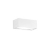 Immagine di Applique Rettangolo Bianco Doppia Emissione 2xE27 Step Bianco IP54 Perenz