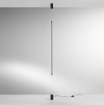 Immagine di Piantana A Sospensione Bacchetta Nera Led CCT Con Switch Cambio Luce