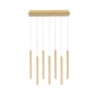 Immagine di Lampadario Lineare Oro Cilindri Pendenti Led CCT
