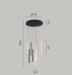 Immagine di Lampadario Cilindri Pendenti Multicolor 10 Luci Led CCT Luce Selezionabile