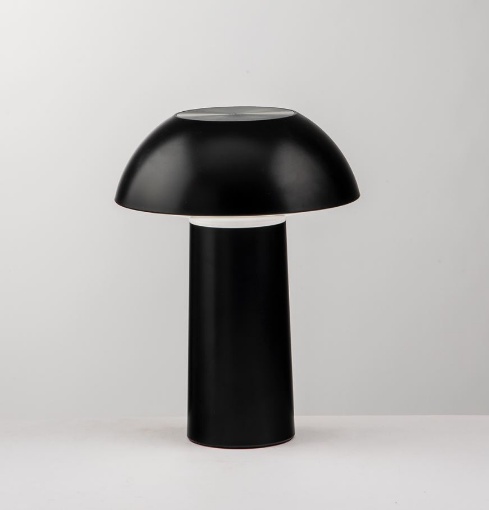 Immagine di Lampada Da Tavolo Ricaricabile LED CCT Fungo Nero